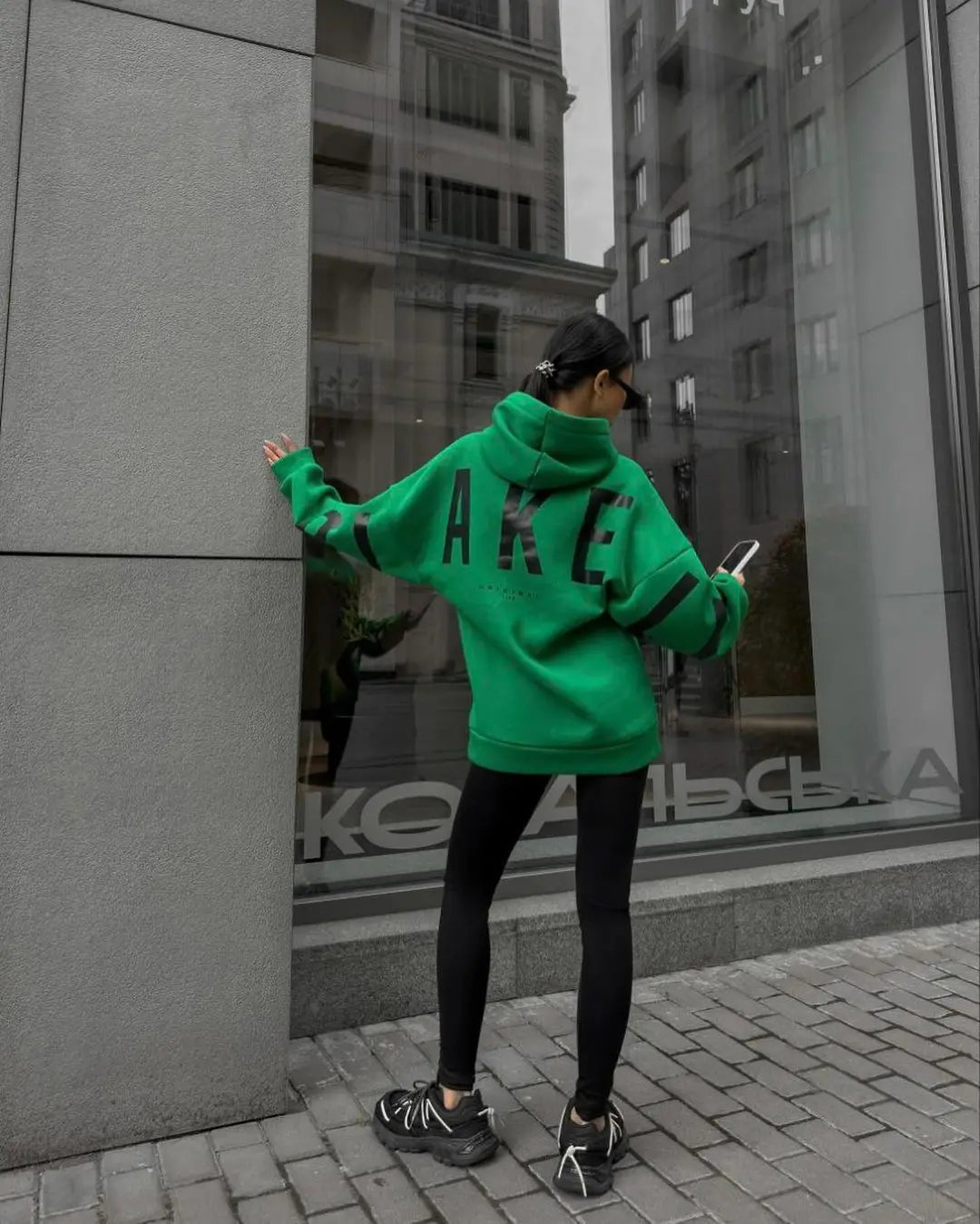 2025 New Women's Hoodie Autumn Winter Fashion Printed Thickened Versatile Long Sleeve Loose Women's Top