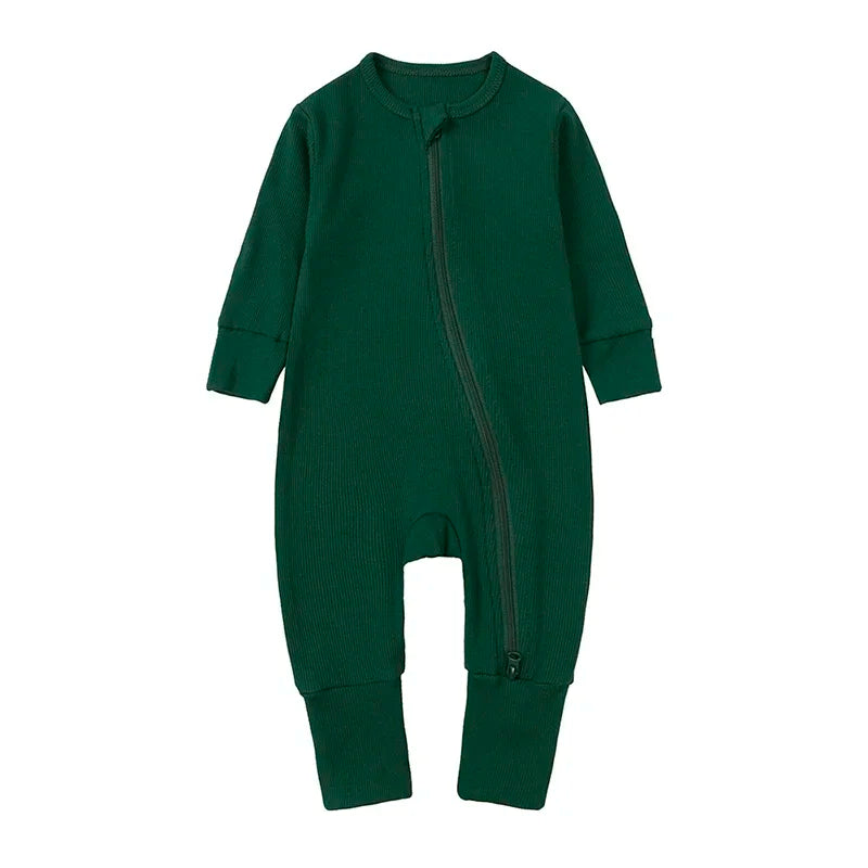 2025 Autumn Newborn Baby Boy Romper Thicken Bamboo Infant Clothes Long Sleeve Ribbed Bodysuit Kid Girl Jumpsuit Sleeper Pajamas