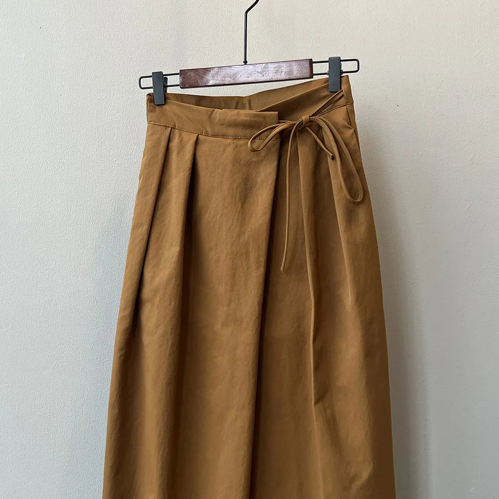2024 Women Casual Wide Leg High Waist Pants Fashion Clothes Black Brown Pants Female Trousers