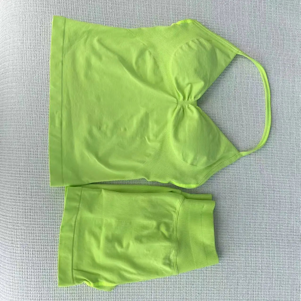 2 sets of sportswear, peach-bottomed shorts set, drawstring top, seamless impact tight shorts, yoga outfit, fitness set