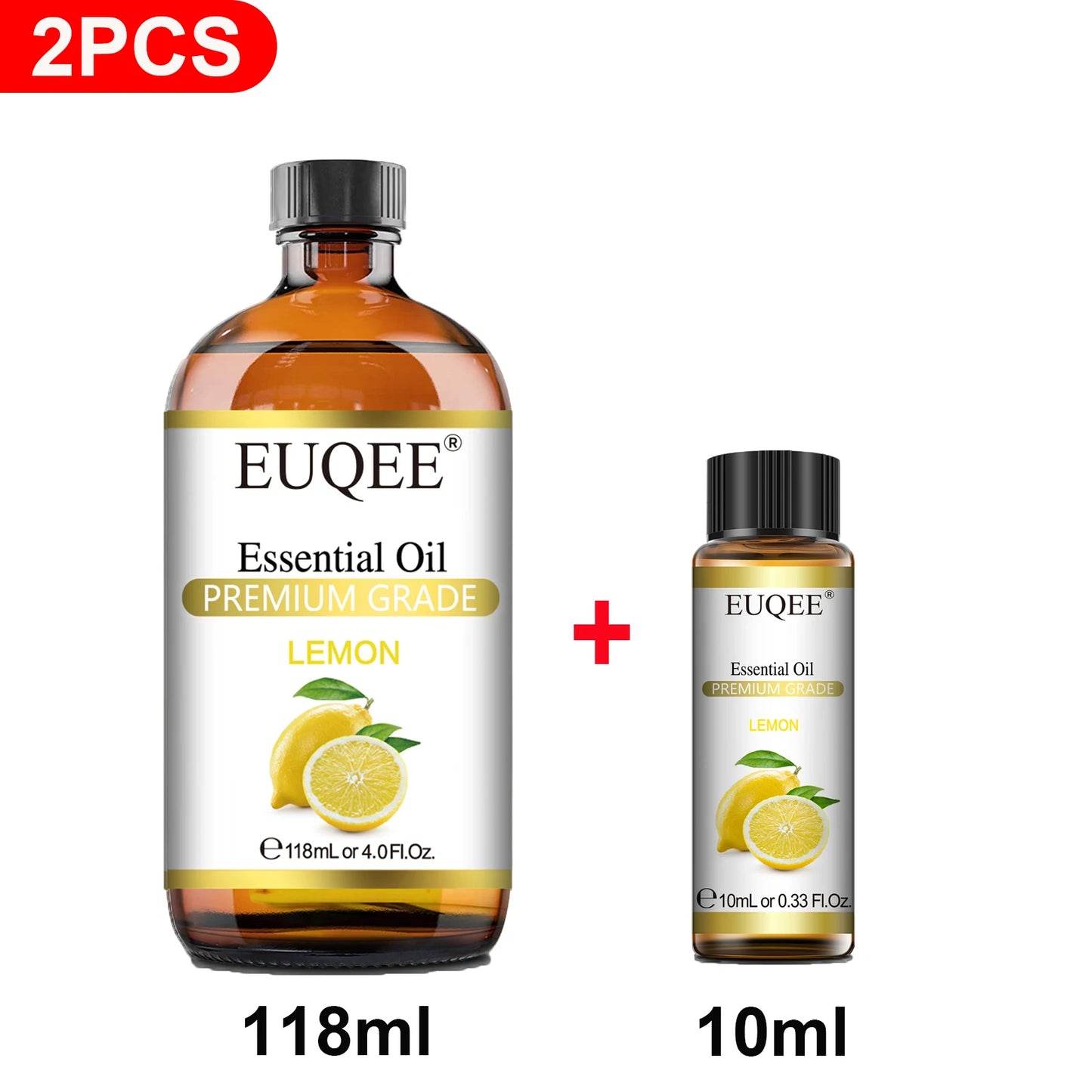 EUQEE 2PCS Natural Plant Essential Oil For Aromatherapy,Buy 118ml, Get 10ml For Free, Lavender Eucalyptus Vanilla Essential Oils