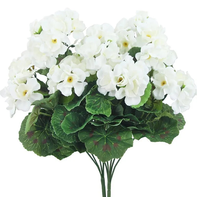 1Pc Begonia Flowers For Home Floral Arrangement Decor DIY Christmas Wreath Vase Wedding Road Citation Supplies Artificial Plants