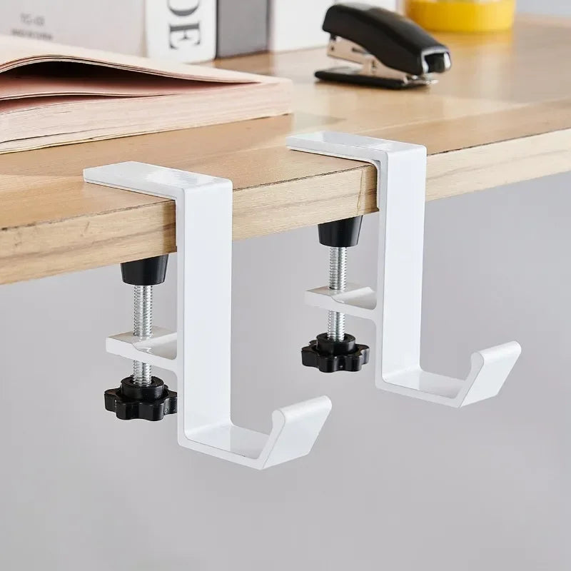 1/2pc Adjustable Desk Edge Hook Gaming Headset Desk Hanger Backpack Storage Hanging Hook Holder Punch-free Home Office Organizer