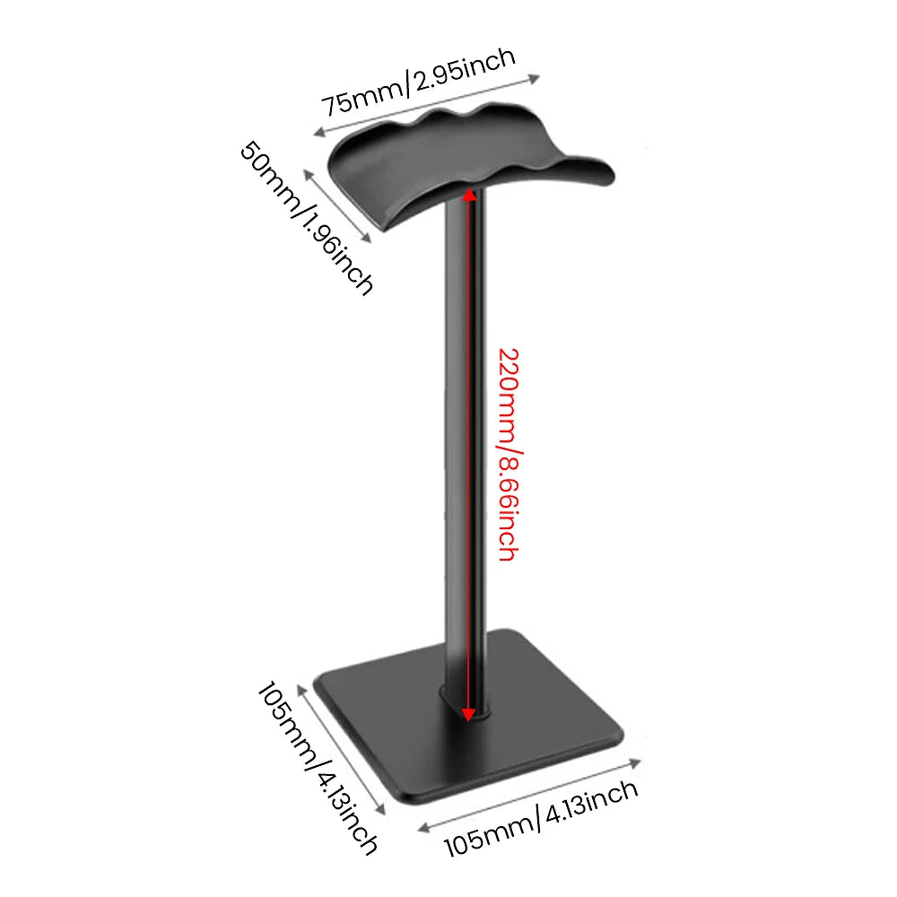 Aluminium Alloy Headphone Stand Holder Space Saving Gaming Headset Stand Rack Desktop Organizer Display Earphone Hanger Bracket