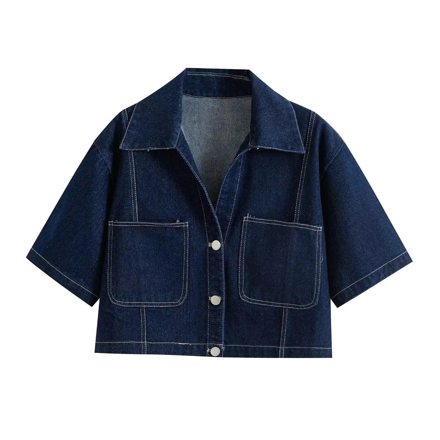 TRAF 2025 Summer Women's Casual Sets Fashion Mini Skirts Shorts Sets Denim Short Shirt Top Sets For Women Street Women Outfit