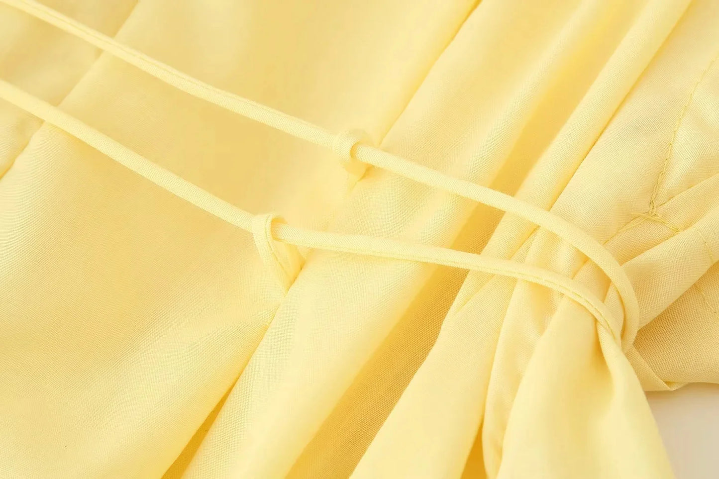 TRAFZA 2025 Spring Summer Vintage Women Dresses Fashion Single Breasted Sashes Draped V Neck Sleeveless Solid Ladies Dresses