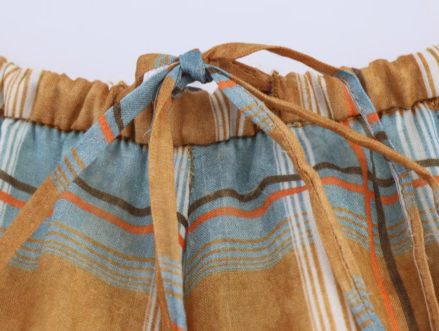 Casual Chic Lantern Pants Women Pants Side Pockets Long Straight Loose Pants Fashion 2025 Autumn Printed Trousers