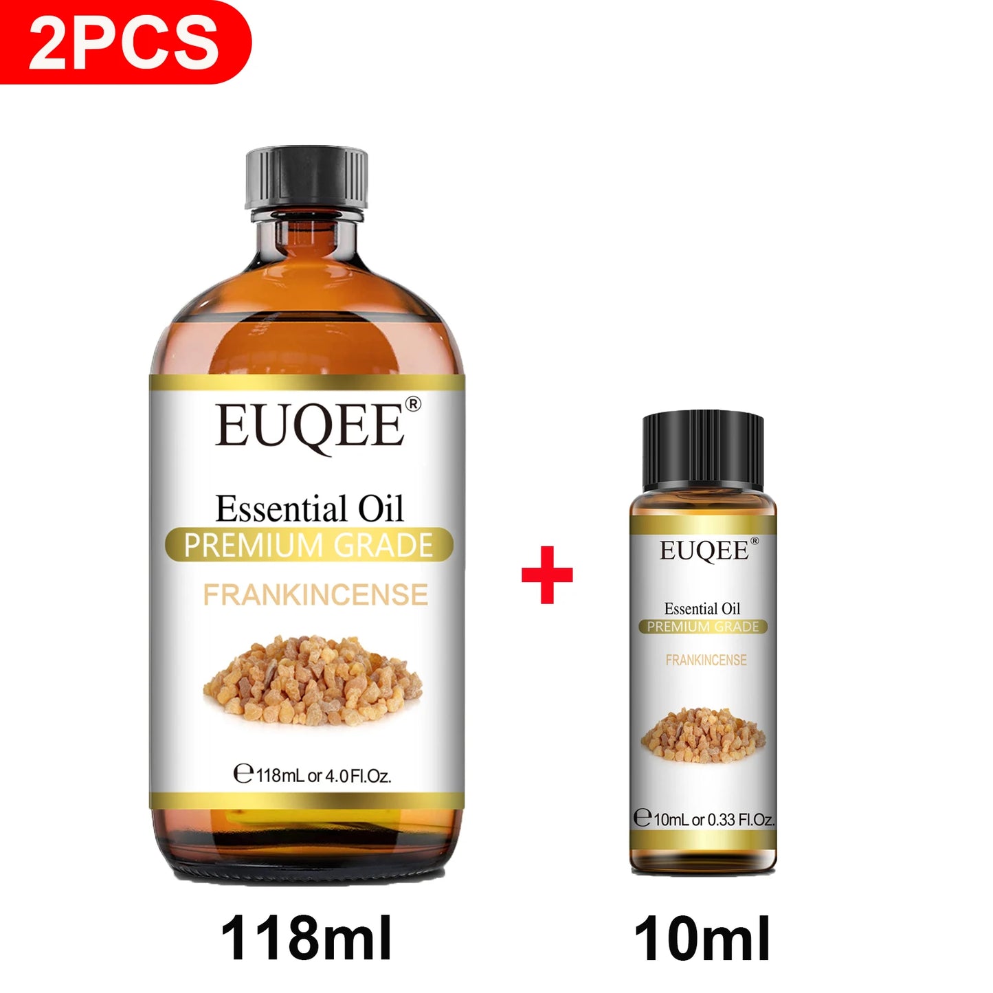 EUQEE 2PCS Natural Plant Essential Oil For Aromatherapy,Buy 118ml, Get 10ml For Free, Lavender Eucalyptus Vanilla Essential Oils