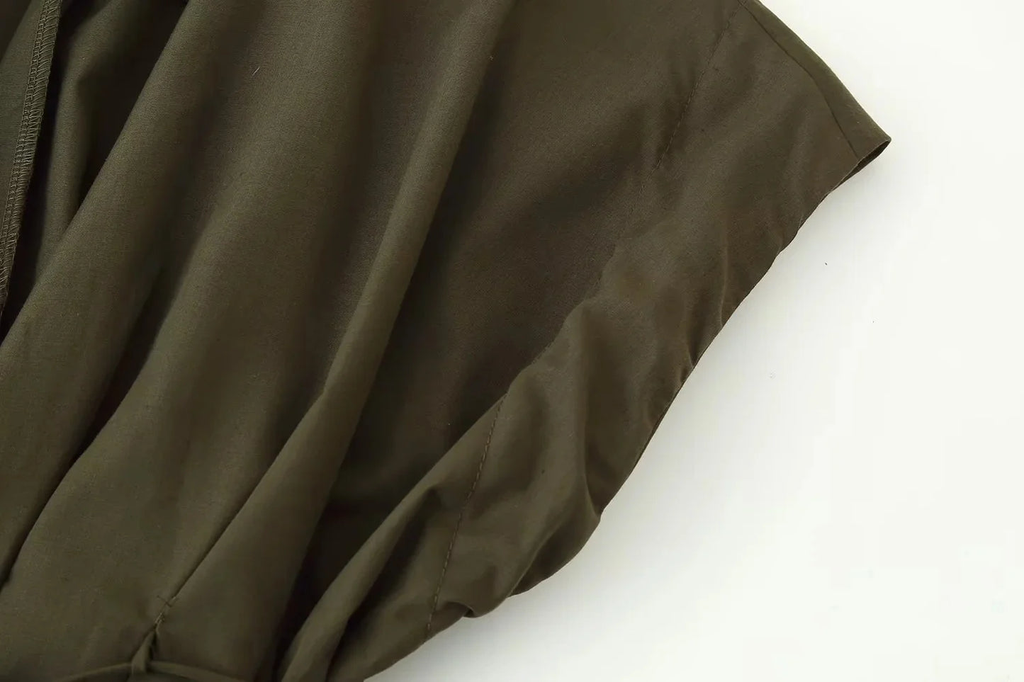 TRAFZA 2025 Spring Summer Vintage Women Dresses Fashion Single Breasted Sashes Draped V Neck Sleeveless Solid Ladies Dresses