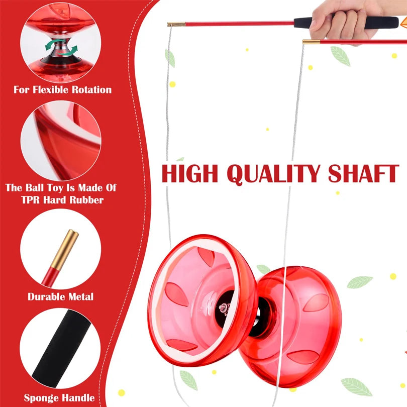 Portable Diabolo Chinese Yoyo Diabolo Set Portable Fitness Gear For Adults Kids Elderly Outdoor Indoor Agility Exercise