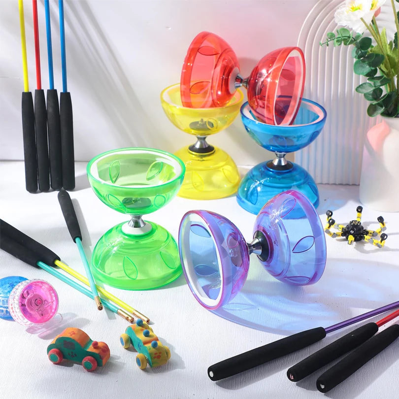 Portable Diabolo Chinese Yoyo Diabolo Set Portable Fitness Gear For Adults Kids Elderly Outdoor Indoor Agility Exercise