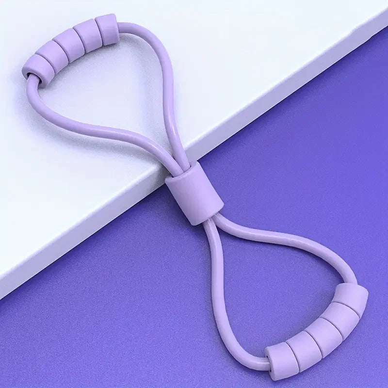 1pc 8-Shaped Yoga Resistance Band Medium Tension for Stretching Fitness Shoulder Opening Core Strength Training Home Exercise