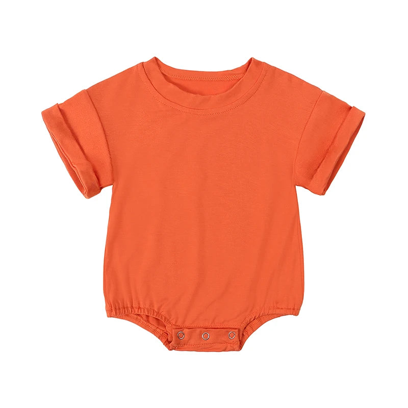Summer Bamboo Fiber Baby Romper Solid Breathable Onesies 2025 Short Sleeve O-neck For Newborn Bodysuit Infant Jumpsuit Clothes