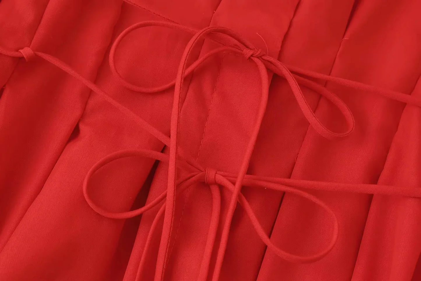 TRAFZA 2025 Spring Summer Vintage Women Dresses Fashion Single Breasted Sashes Draped V Neck Sleeveless Solid Ladies Dresses