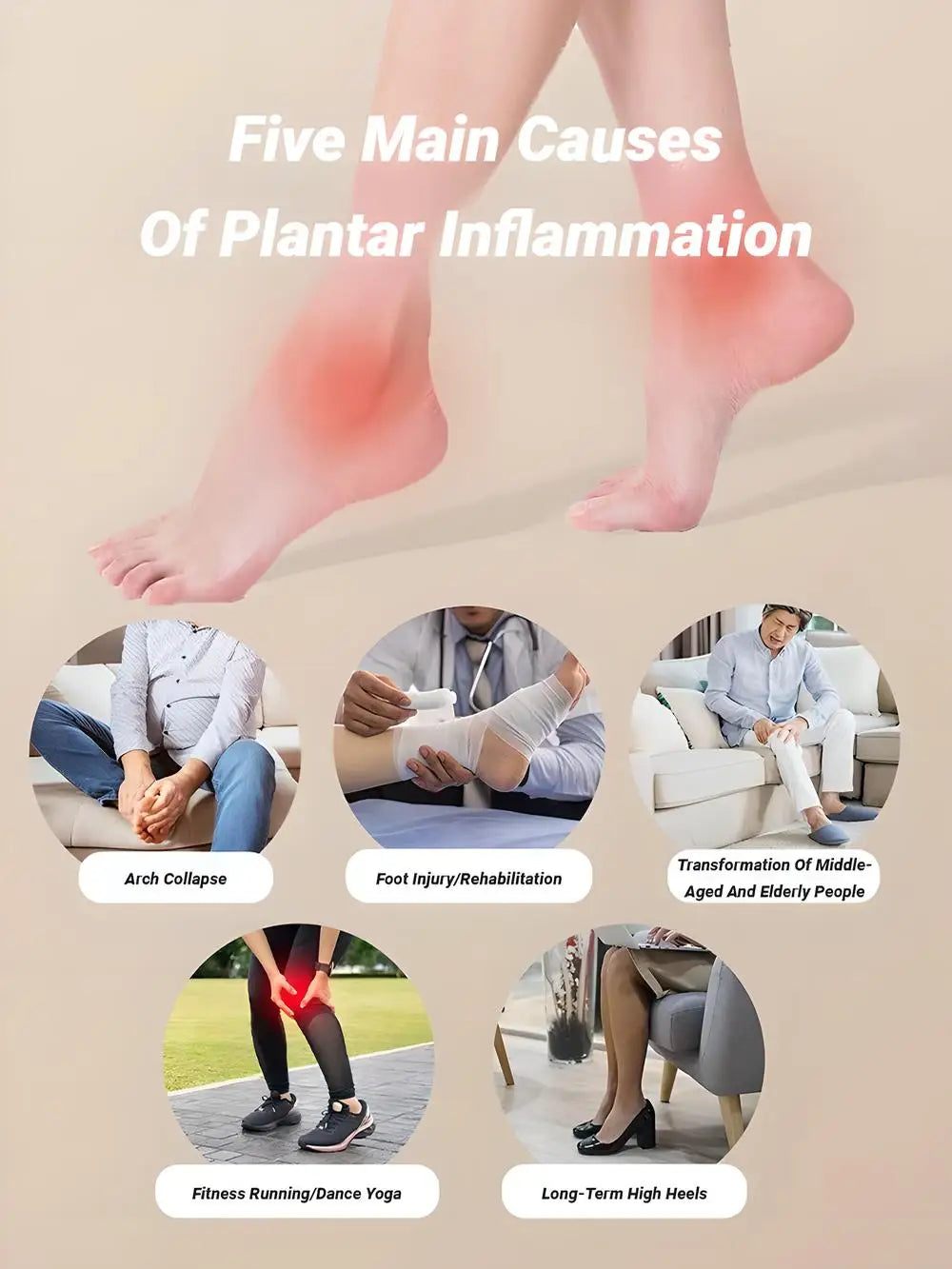 Home Fitness Fingerpressure Board Deep Muscle Relaxation Massage Ergonomic Foot Leg Roller Massager Yoga Plantar Fascia