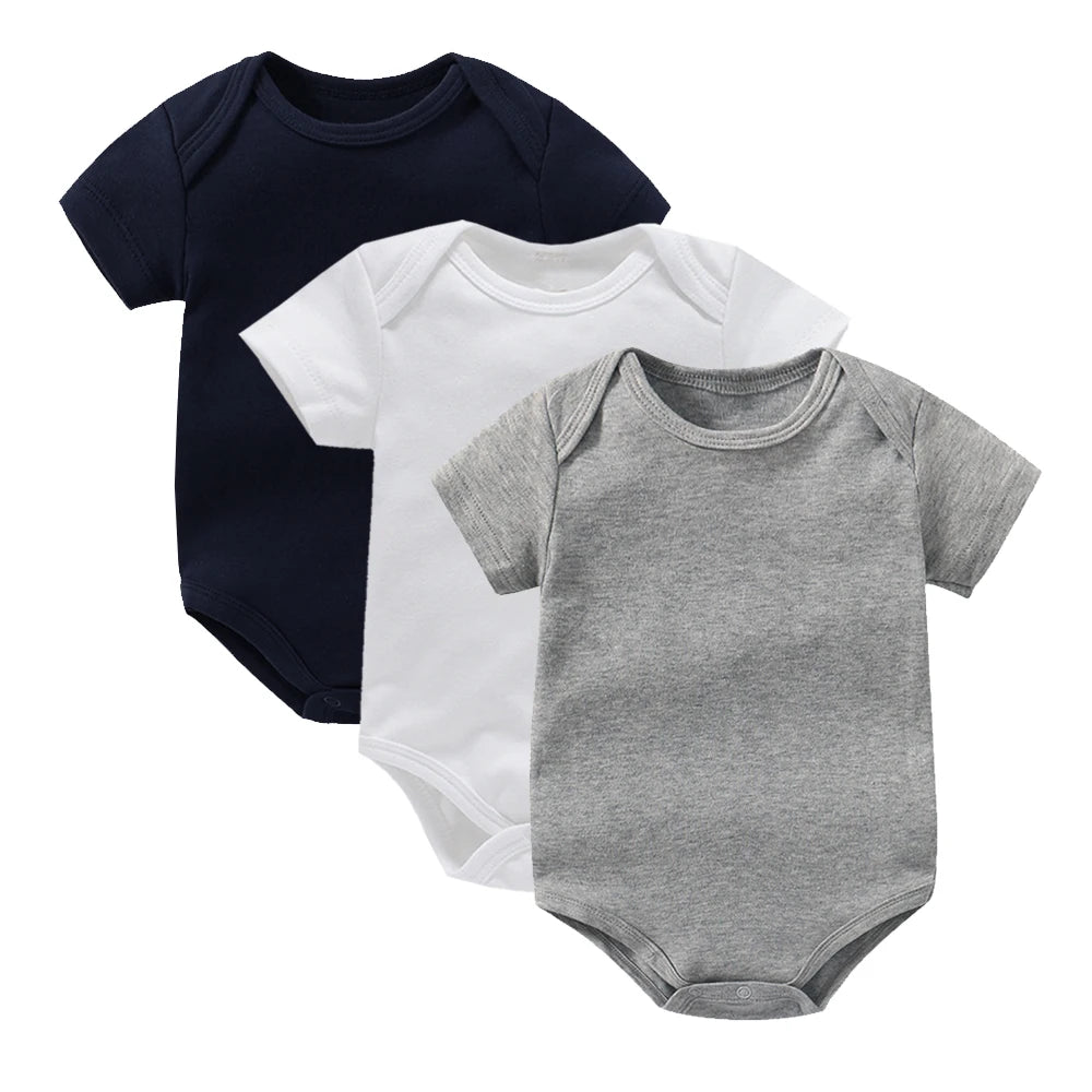 3-7 Pcs 100% Cotton Newborn Baby Bodysuits Infantil Summer Body Toddler Jumpers Romper Onesies Growing Jumpsuit Grows Sleepsuit
