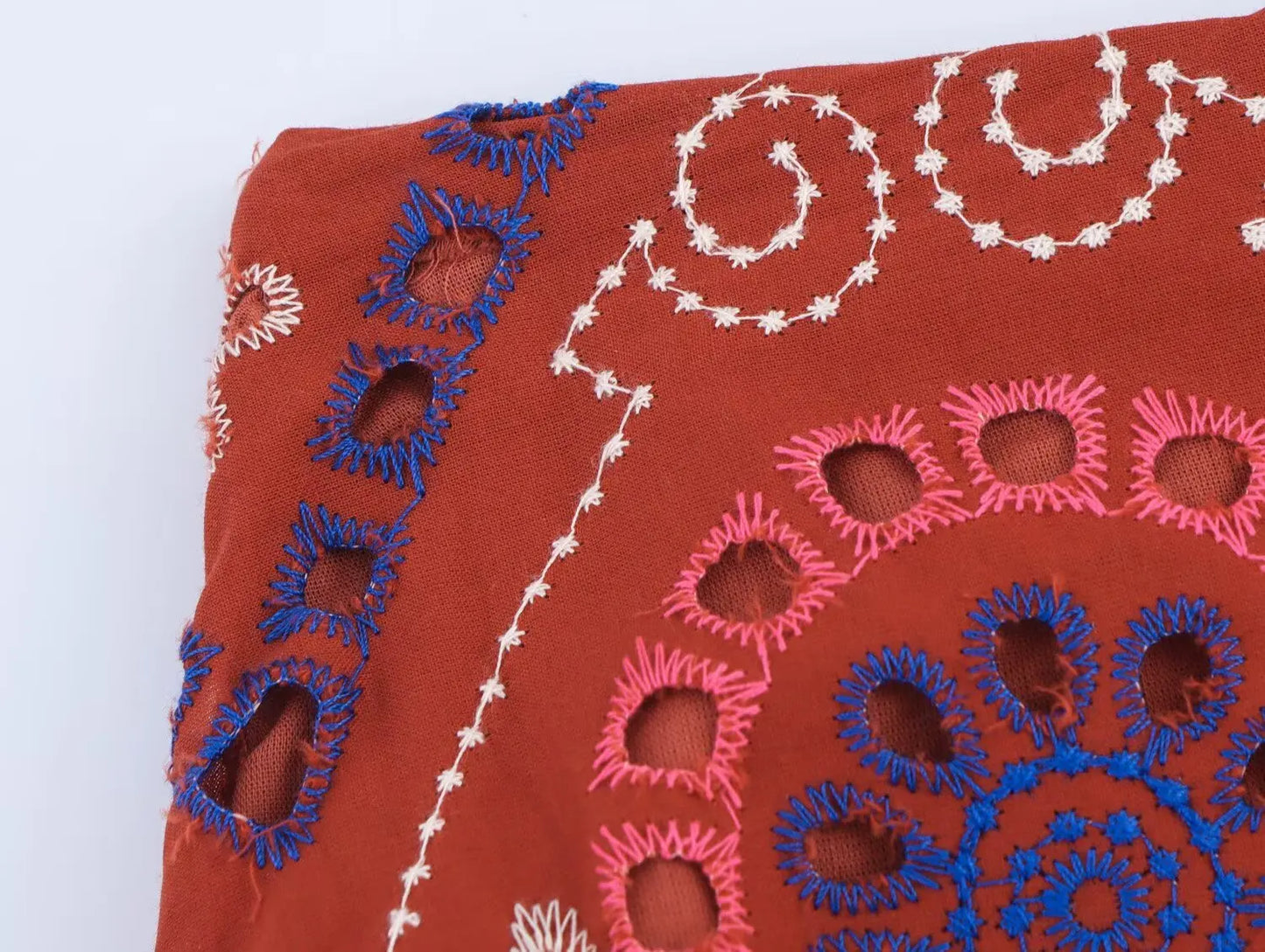 TRAF Women Embroidery Hollow Out Suit 2025 Summer Casual Chic O-Neck Fashion Sleeveless Top Long Skirt Fashion Suit