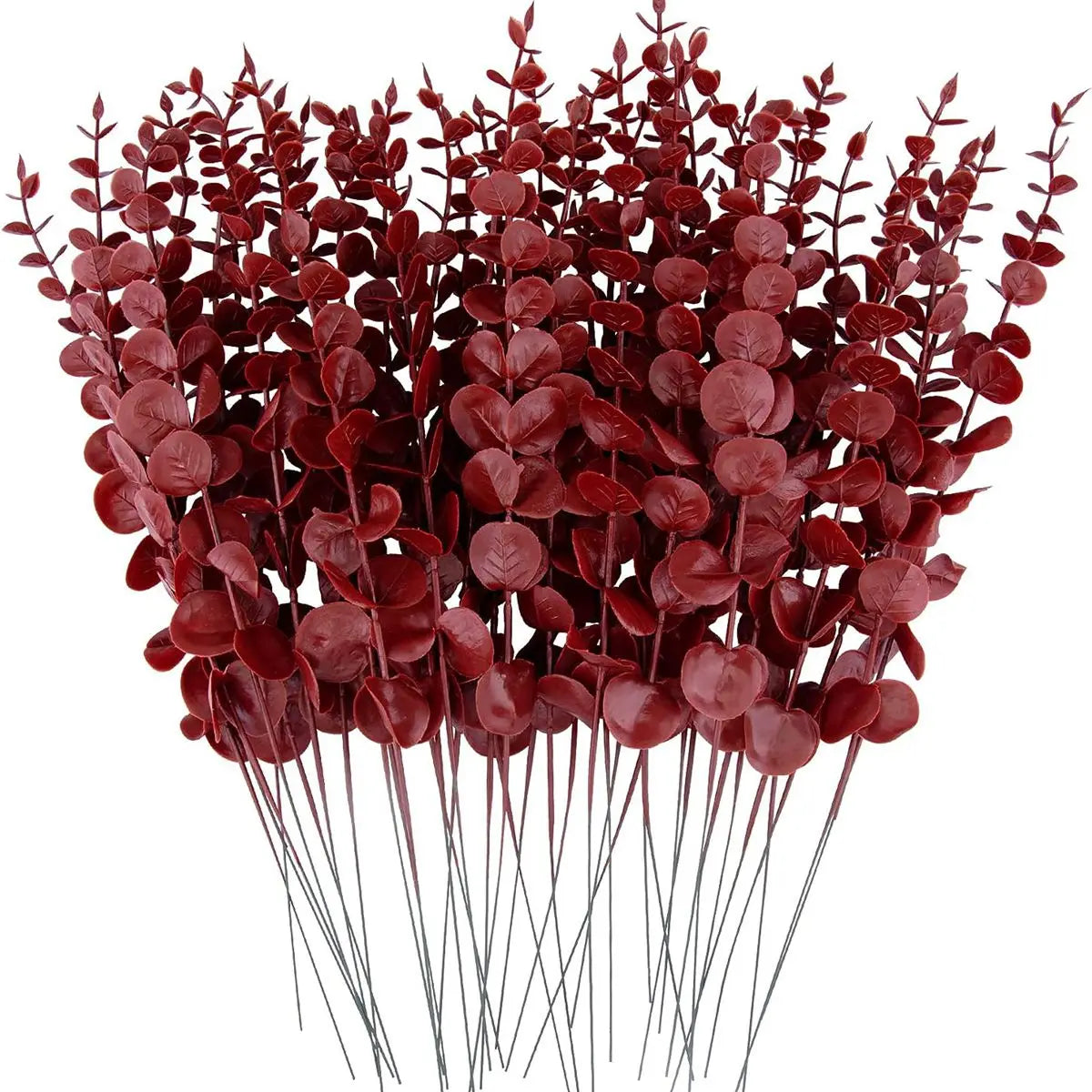 10/20/50pcs Artificial Eucalyptus Leaves Wholesale Fake Plants Vase Home table Party Wedding Decoration Outdoor Garden Christmas