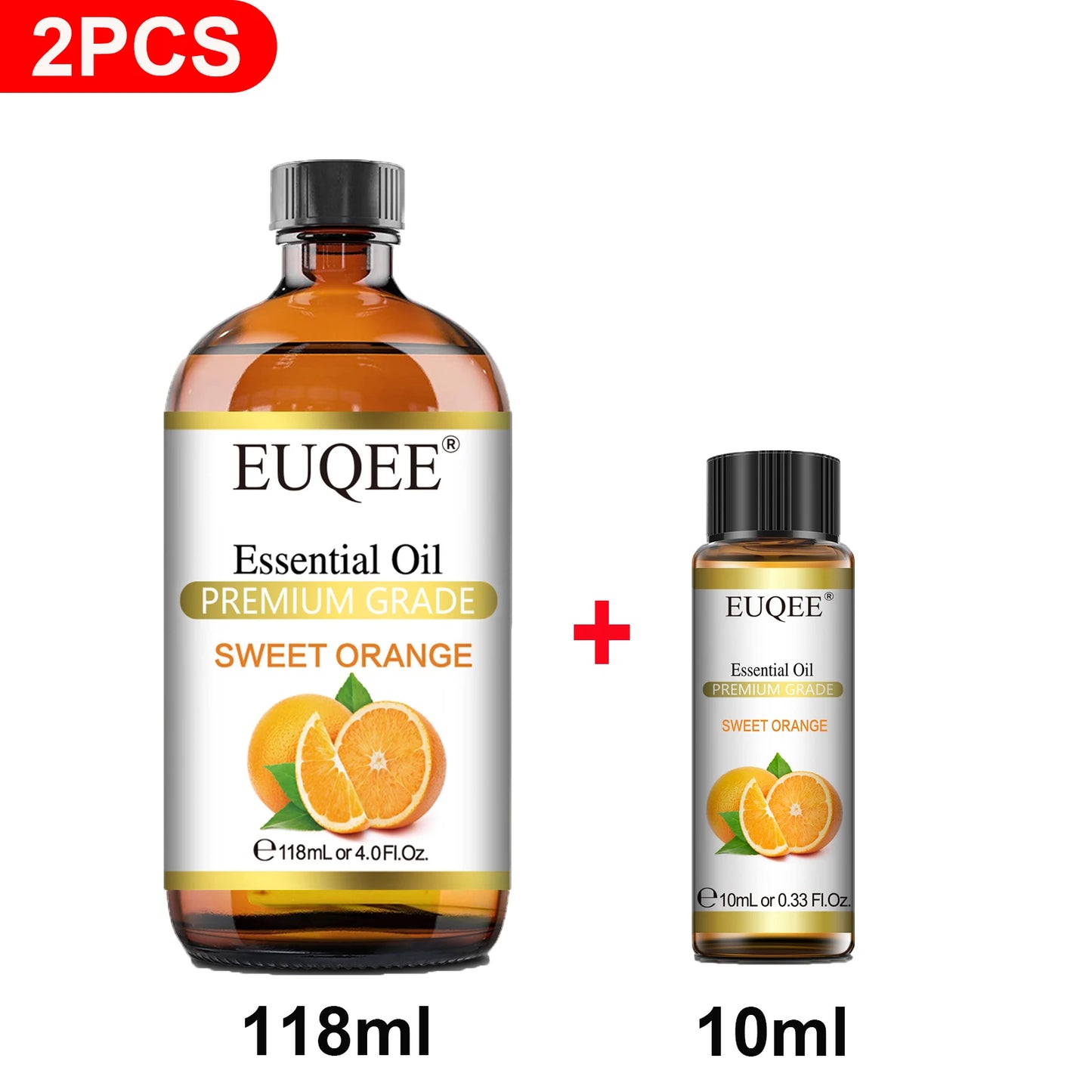 EUQEE 2PCS Natural Plant Essential Oil For Aromatherapy,Buy 118ml, Get 10ml For Free, Lavender Eucalyptus Vanilla Essential Oils