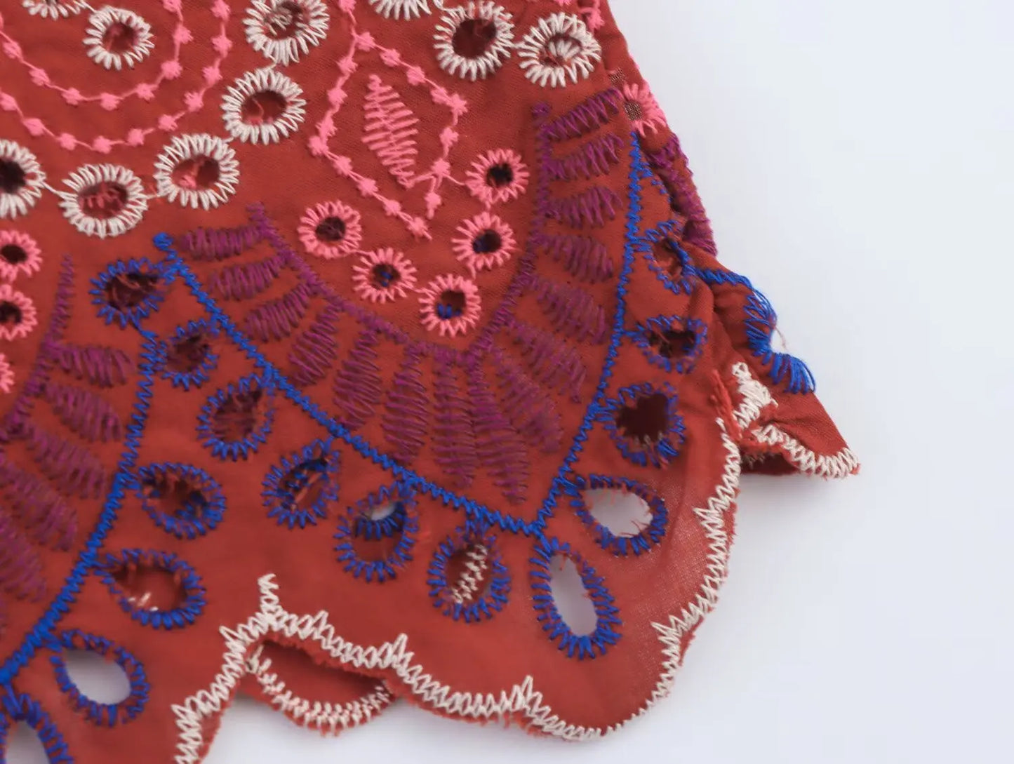 TRAF Women Embroidery Hollow Out Suit 2025 Summer Casual Chic O-Neck Fashion Sleeveless Top Long Skirt Fashion Suit