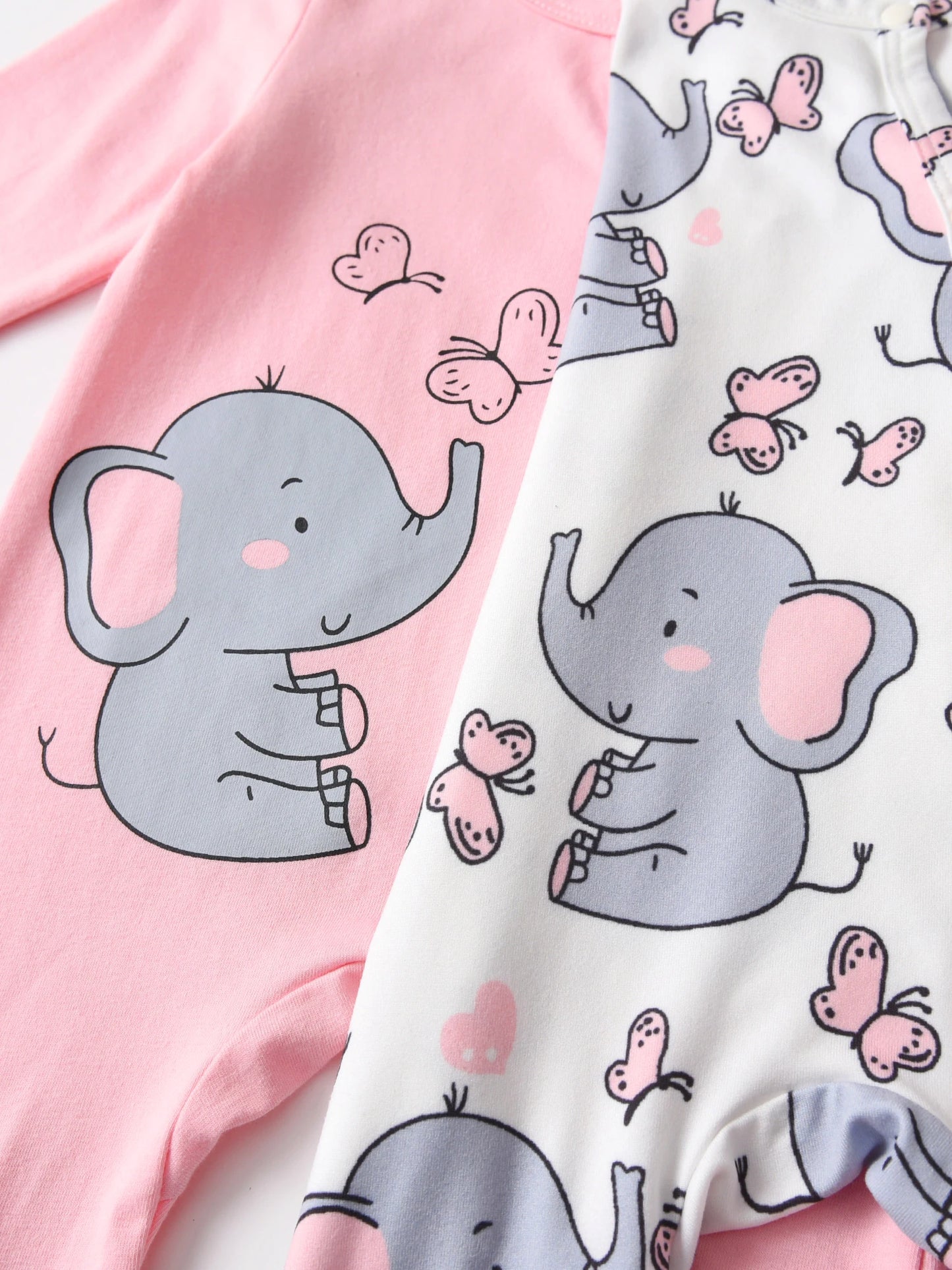 2Pack/lot Newborn Infant Baby Girl Footed Romper Jumpsuit Clothes Cute Printed Toddler One Piece Climb Clothing