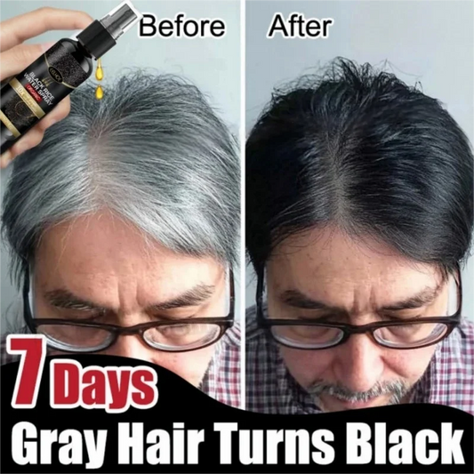 Gray White Hair Treatment Serum Cover White Hair To Black Natural Color Repair Spray Anti Loss Hair Restore Healthy Care