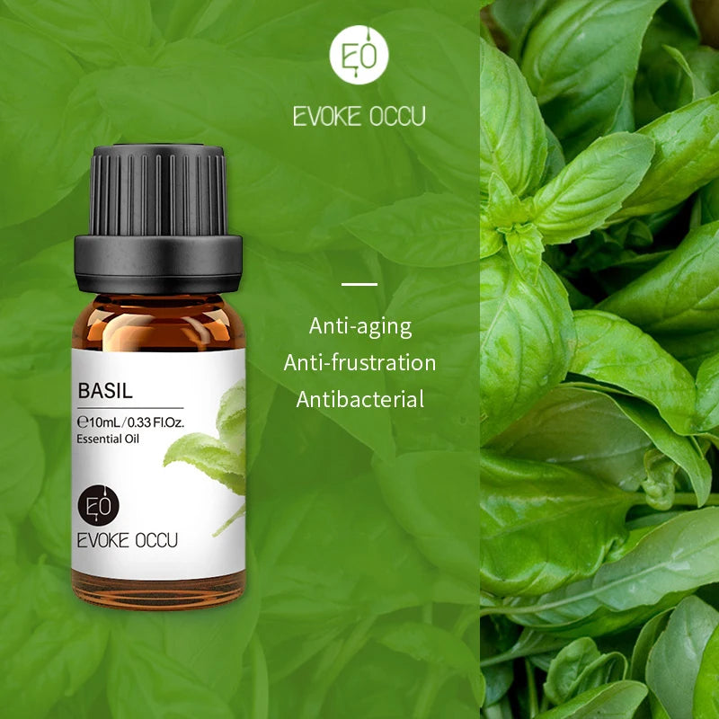 EVOKE OCCU 10mL Essential Oil, Lavender Jasmine Rose Vanilla Pure Natural Oil for Diffuser Humidifier Massage Candle Soap Making