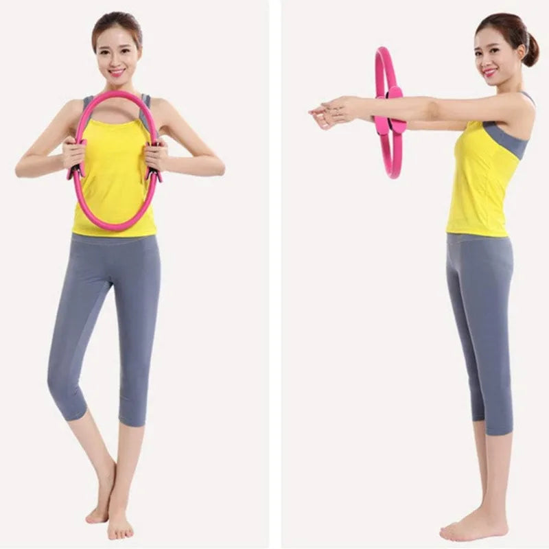 1Pcs New Yoga Fitness Ring Circle Pilates Women Girl Exercise Home Resistance Elasticity Gym Workout Accessories