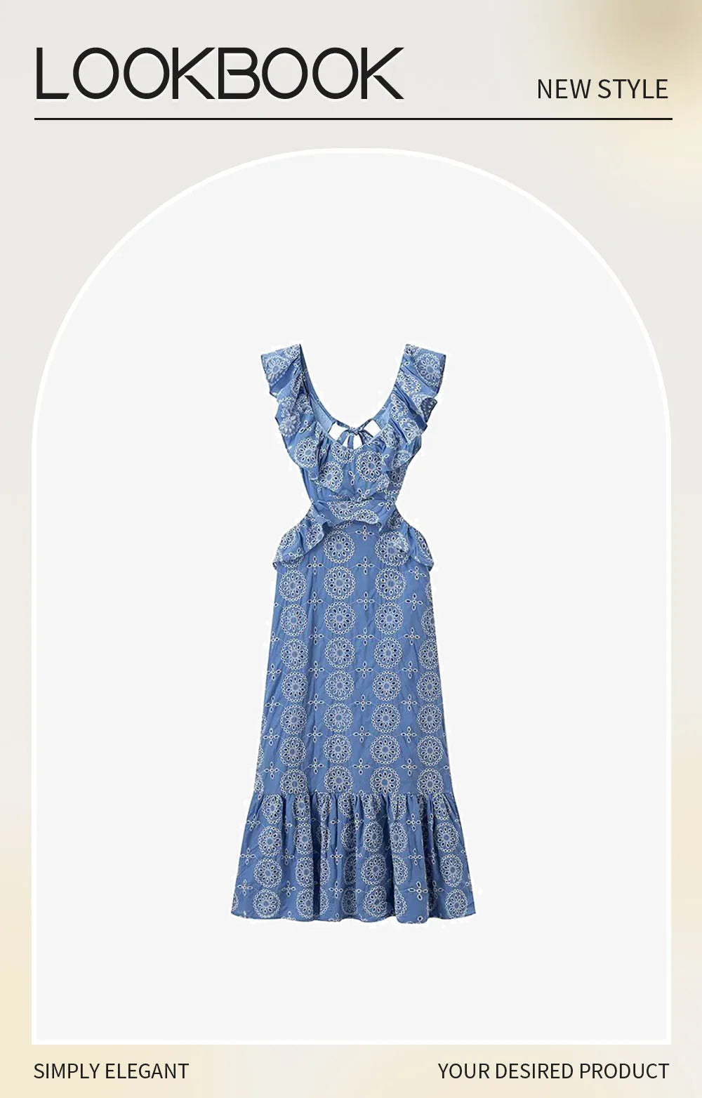 2024 ZAR4 Summer New Women's Clothing Style Fashion Heavy Industry All Cotton Embroidered Layered Decorative Midi Dress