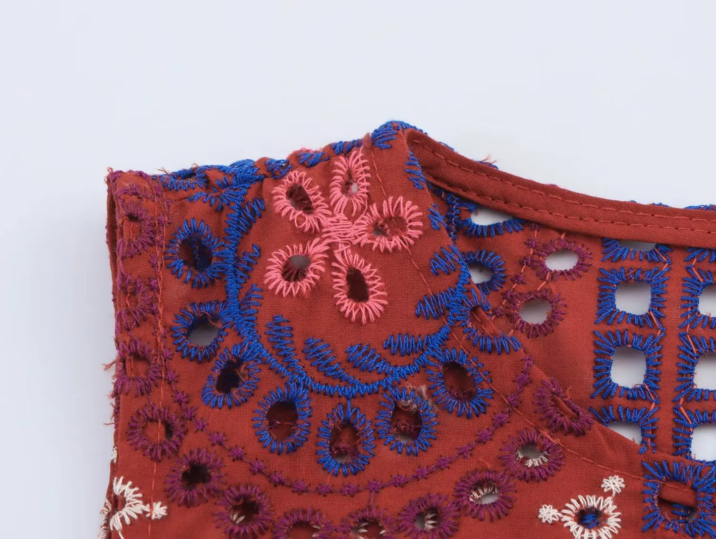 TRAF Women Embroidery Hollow Out Suit 2025 Summer Casual Chic O-Neck Fashion Sleeveless Top Long Skirt Fashion Suit