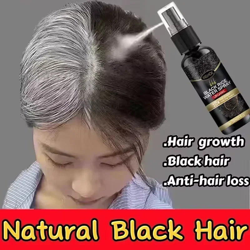 Gray White Hair Treatment Serum Cover White Hair To Black Natural Color Repair Spray Anti Loss Hair Restore Healthy Care