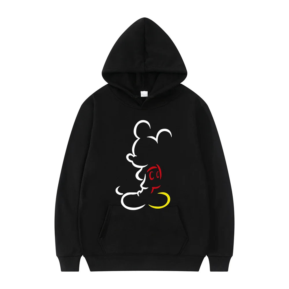 Disney Mickey Mouse Cartoon Anime Women Pullover Tops Spring Autumn Men Hoodie New Fashion Sports Oversized Sweatshirt Clothing