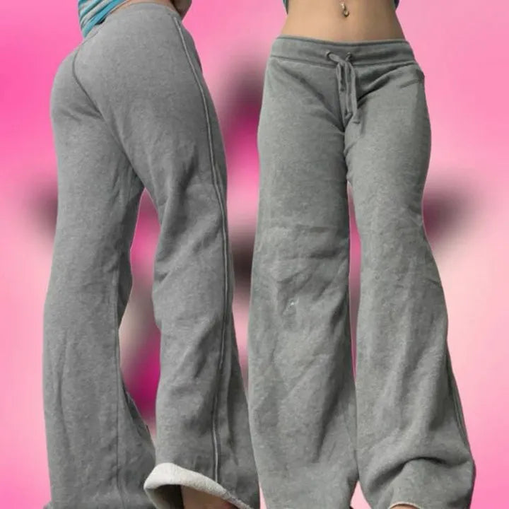 Summer fashion fashion brand  women casual loose cargo pants drawstring street wear loose sports retro hip Hop Y2K jogging pants