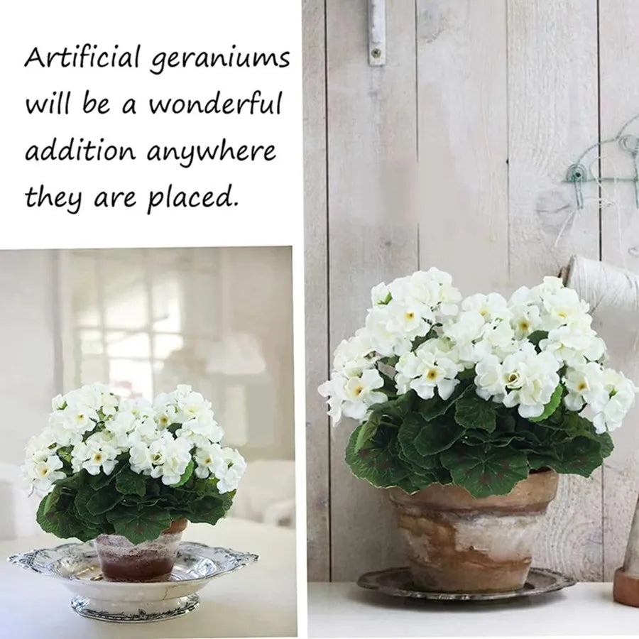 1Pc Begonia Flowers For Home Floral Arrangement Decor DIY Christmas Wreath Vase Wedding Road Citation Supplies Artificial Plants