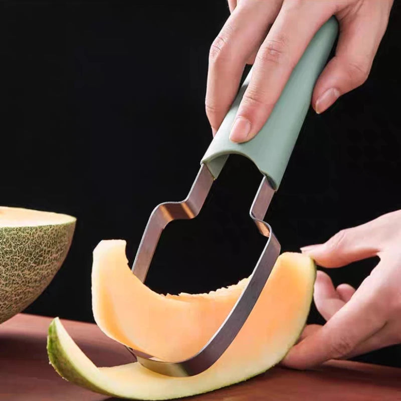 Watermelon Cutting Tool,Stainless Steel Fruit Watermelon Fork Slicer Cutter, Cutting Tool Fork Slicer Knife Set for Home Kitchen