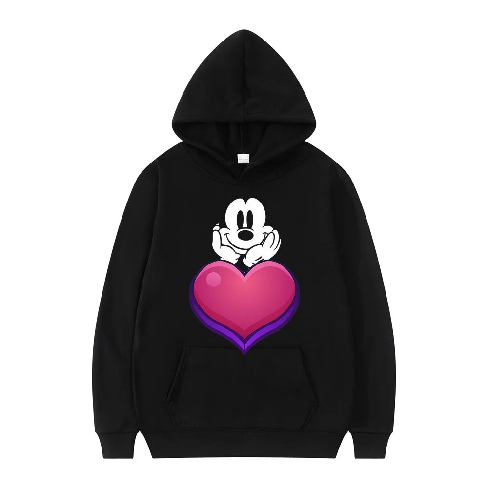 Disney Mickey Mouse Cartoon Anime Women Pullover Tops Spring Autumn Men Hoodie New Fashion Sports Oversized Sweatshirt Clothing