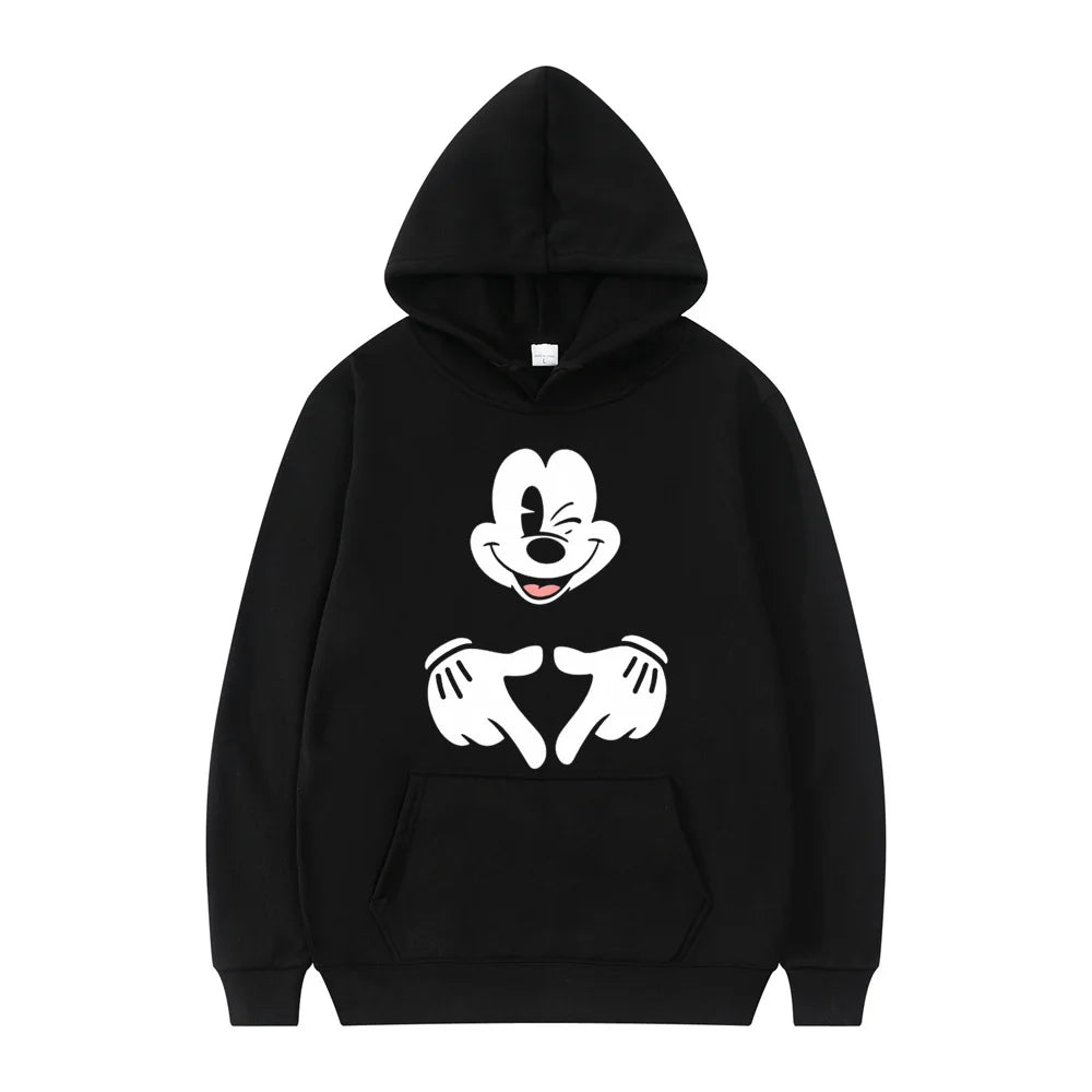 Disney Mickey Mouse Cartoon Anime Women Pullover Tops Spring Autumn Men Hoodie New Fashion Sports Oversized Sweatshirt Clothing