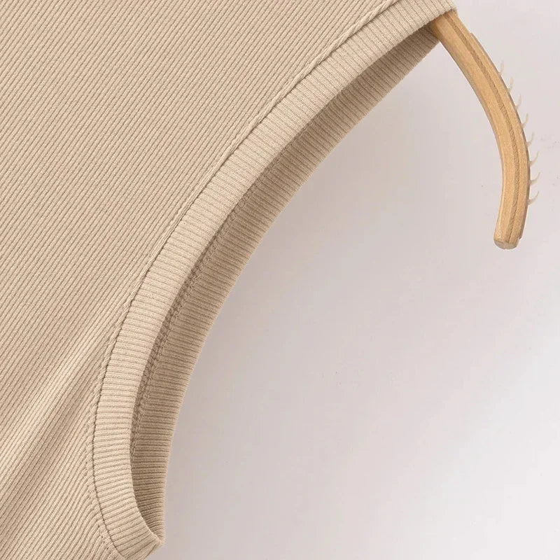 Khaki Elegant Long Dresses 2025 Women's Spring Sleeveless Black Dresses Fashion Casual Party  Dress Vestidos For Female